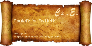 Csukás Enikő névjegykártya