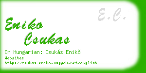 eniko csukas business card