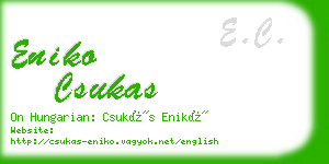 eniko csukas business card